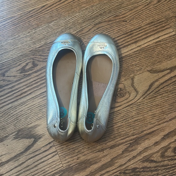 Coach Chelsea Metallic Tmbld Ballet Flats Sz 8M - Picture 4 of 4